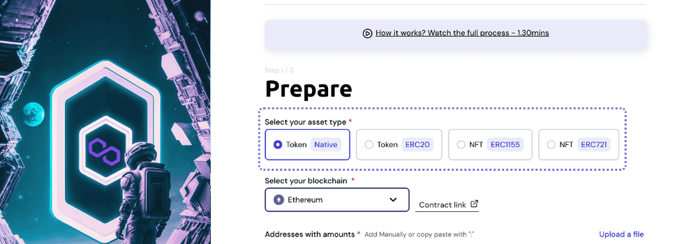Select asset type